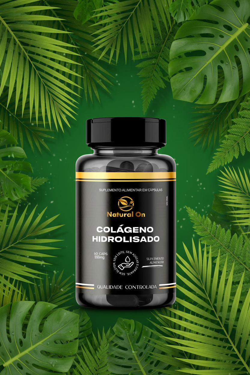 Colágeno Hidrolisado - Fundo Verde Natural