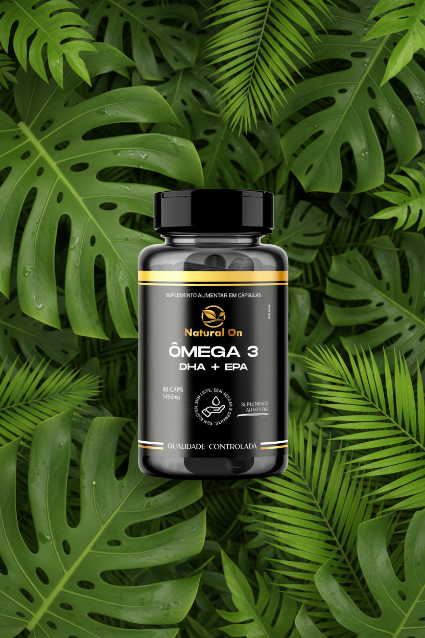 Ômega 3 - Fundo Verde Natural