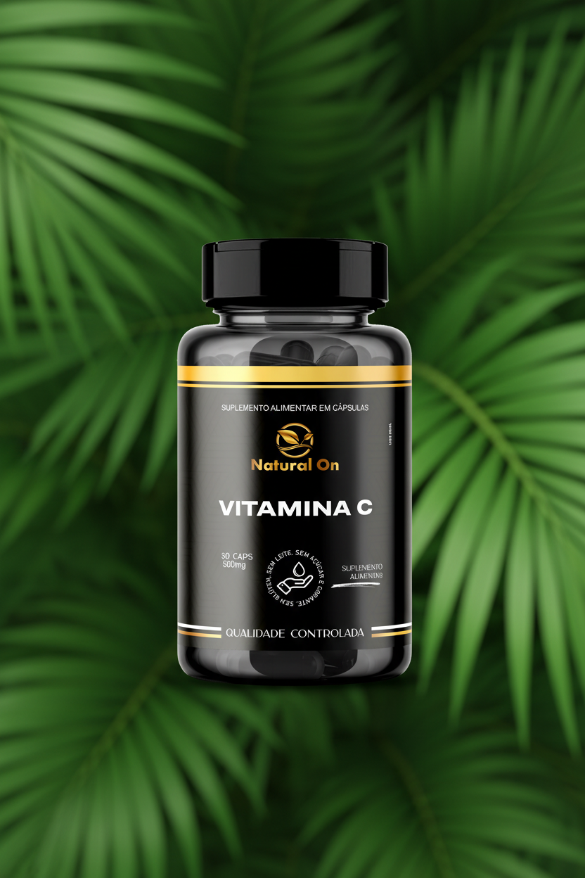 Vitamina C - Fundo Verde Natural